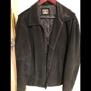Lucky Brand men’s Black suede jacket